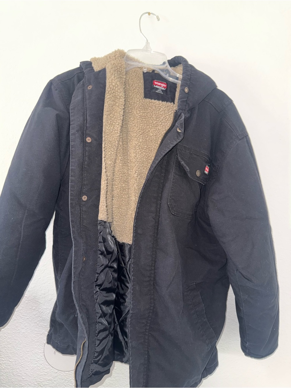 Wrangler Workwear Men's Sherpa-Lined Duck Jacket